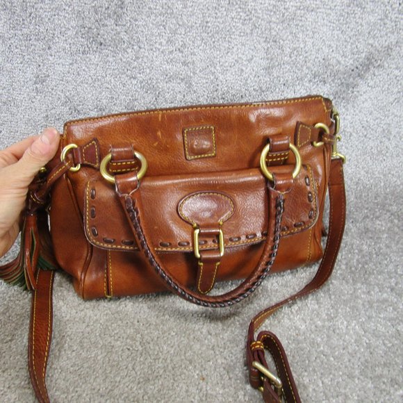 Dooney And Bourke Bag Brown Florentien Vachetta Satchel Tote - Picture 1 of 9